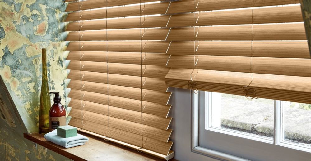Faux Wood Venetian Blinds | Expressions Medium Oak | Rainbow Blinds Glasgow
