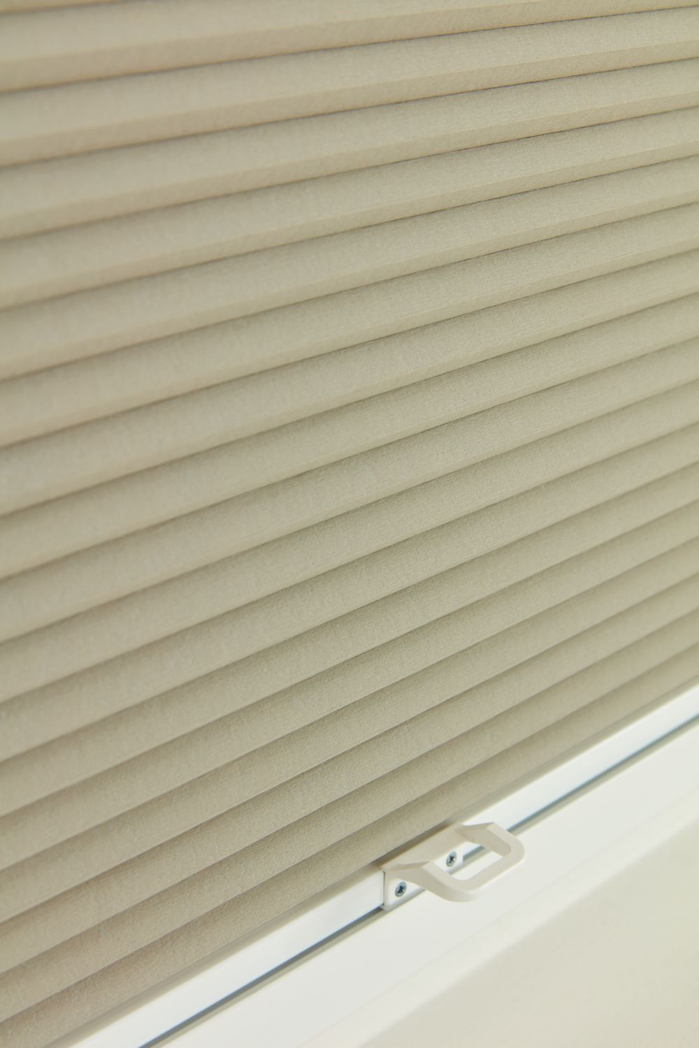Perfect Fit Pleated | Cellular Luna Parchment Fabric | Rainbow Blinds Glasgow